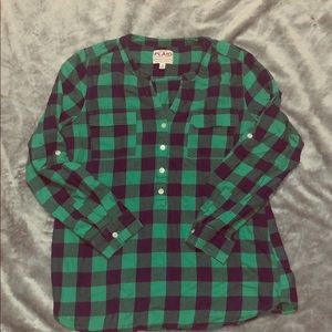 Kelley green and navy blue Flannel